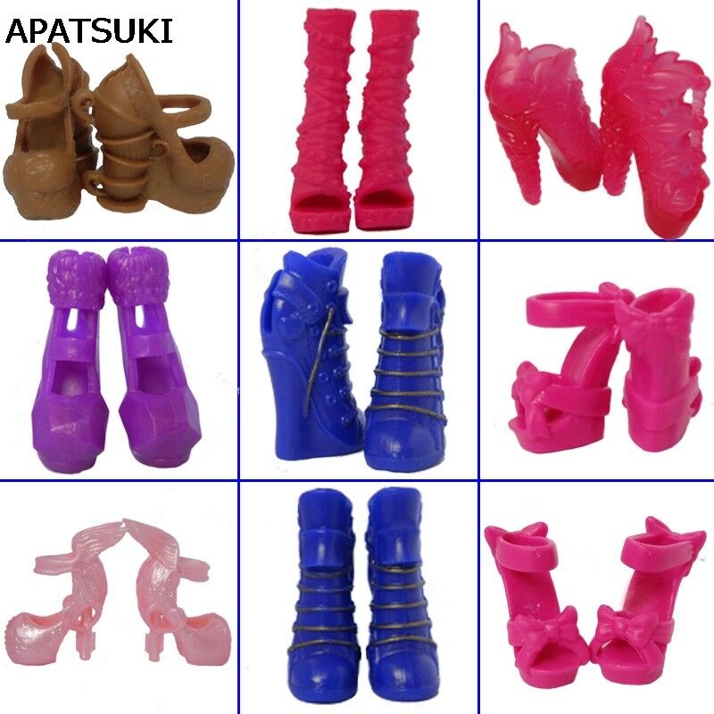 5pairs Fashion High Heel Shoes For Monster High Doll Sandals For Monster Doll