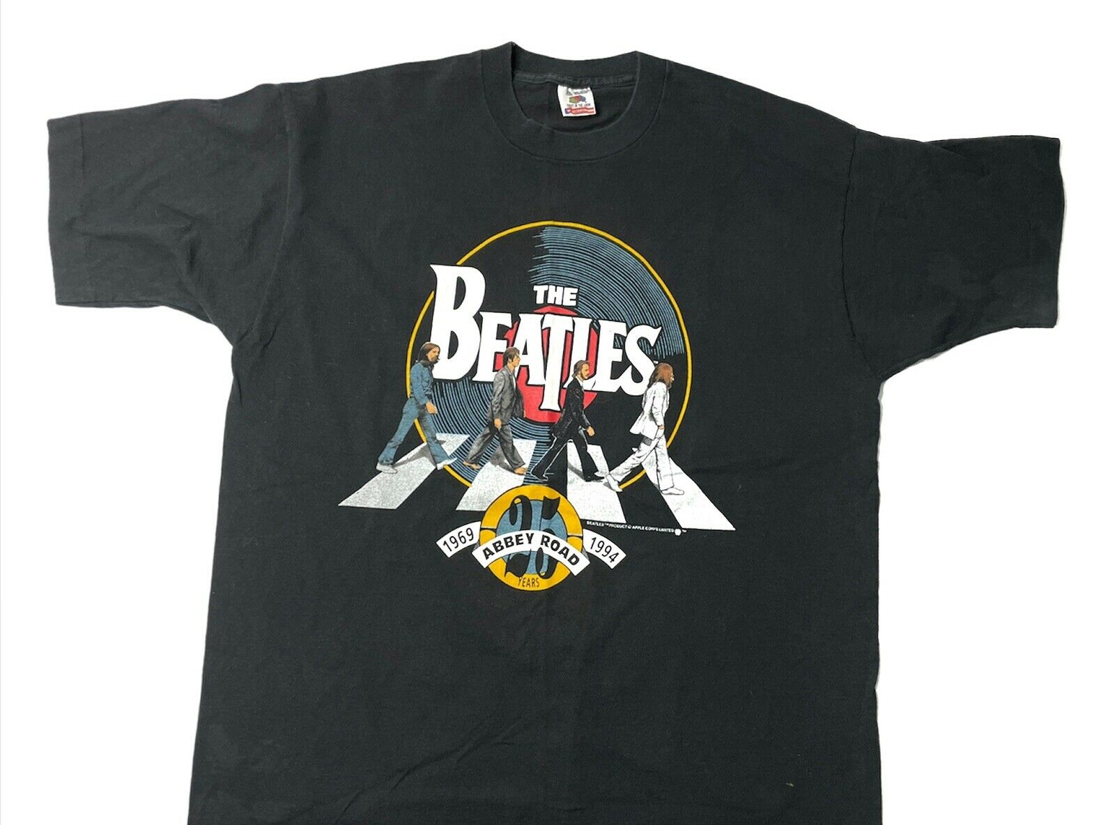 Vintage The Beatles Abbey Road 1994 Xl Tshirt Single Stitch ~ 25th Anniversary