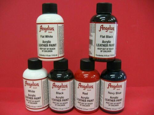 Angelus Acrylic Leather Paint /Dye - Leather & Vinyl -  Sneaker Paint - 4 Fl Oz